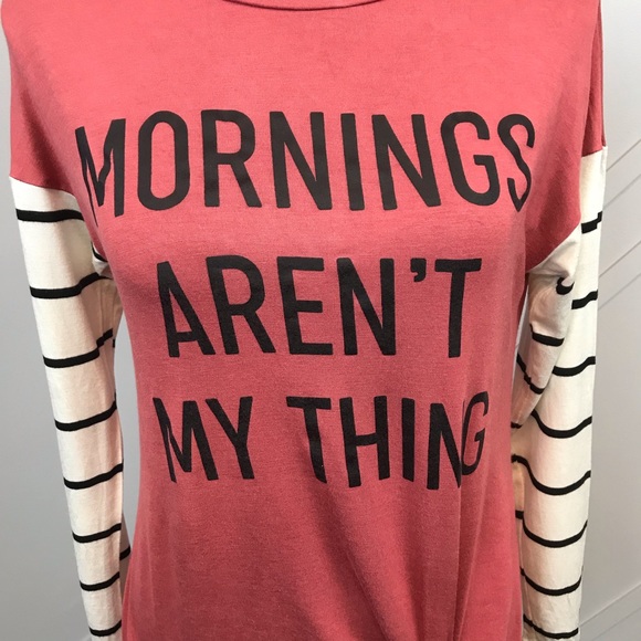 Moa Moa Pink Mornings Aren't My Thing Knit Top - Picture 2 of 7